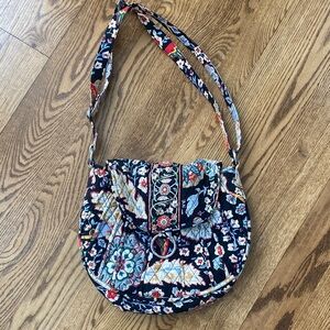Vera Bradley slim saddle bag Kiev Paisley or Versailles pattern quilted cotton